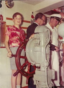 Captain John Photo of John at age 11 at the helm of the MS Gripsholm